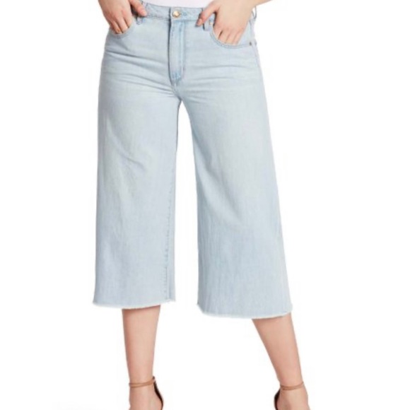 NWT VINTAGE AMERICA Balmy Nights VINTAGE WIDE CROP 100% Cotton JEANS 6/28 - Picture 1 of 15